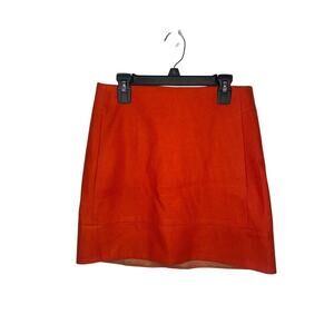 J Crew Pencil Skirt Womens Size 2 Burnt Orange Wool Blend Preppy Academia Pocket